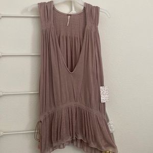 NWT Free People Stylish Tonic Vest Top Rose SZ XS
